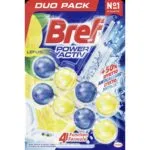 BREF - Desinfectante WC colgador Power Activ Lemon blister 2 unidades*