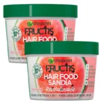 Mascarilla revitalizante Fructis Hair Food Sandía Garnier 390 ml - Pack de 2 x 390 ml