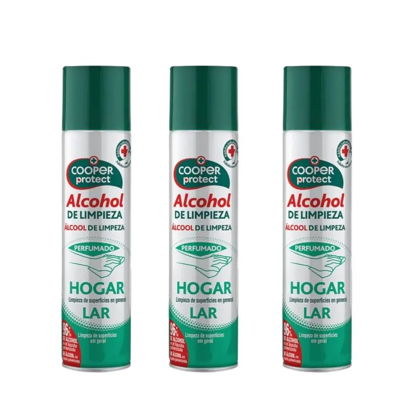 alcohol de limpieza perfumado 96% alcohol Alcohol de limpieza perfumado 96% alcohol spray Pack Ahorro 3x300 ml - COOPER PROTECT - Imagen 1
