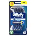 Gillette Sensor3 Comfort Maquinillas de Afeitar Desechables 4uds