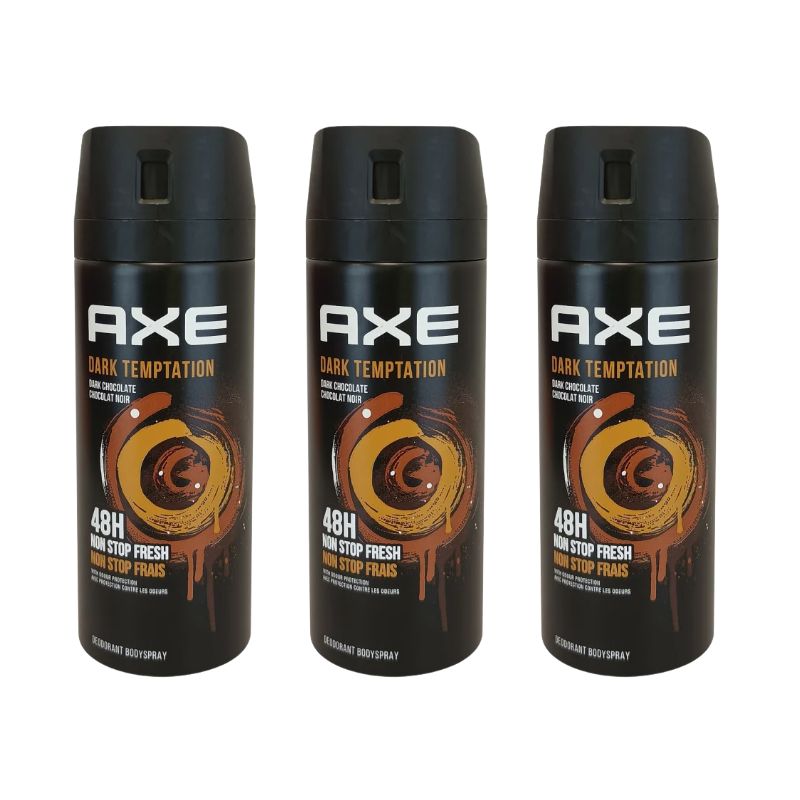 AXE deodorant bodyspray 150 ml. Dark temptation. AXE Desodorante bodyspray Fresh Dark Temptation spray 150 ml - Pack de 3 x 150 ml - Imagen 1