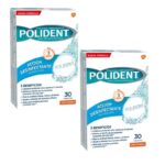Polident Acción Desinfectante Con Oxígeno Activo, Tabletas Limpiadoras Para Prótesis Dentales, Limpieza Ultrarrápida , 30 Unidades - Pack de 2 x 30 tabletas