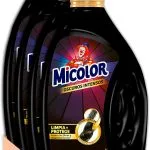 Micolor, Gel Oscuros Intensos, Jabón líquido para lavadora con tecnología de reparación de fibras, Jabón para ropa, 1,260 l - Pack de 4