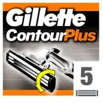 Gillette Contour Plus Recambio de Maquinilla de Afeitar para Hombre 5 Recambios*