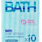 Suavipiel -120 Esponjas Jabonosas Desechables con Aloe Vera y Camomila | Viajes, Cuidado Personal | Gimnasio, Asistencia a Mayores | Azul, 10 Unidad, 12 Paquetes