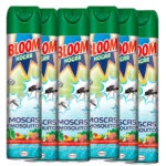 Insecticida Bloom Hogar para moscas y mosquitos - aerosol 600ml X6 Total 3600 ML