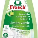 Frosch - Gel Lavavajillas a Máquina, Todo en 1 con Limón Verde, Limpieza y Brillo 650 ML 40 Dosis*