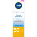 NIVEA Proteción Facial Control De Brillos Color Tono Medio Sfp 50 ALTA | 50ML Efecto Matificante Pielo Normal | Piel Mixta