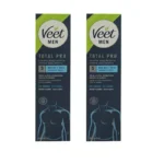 VEET MEN Total Pro crema depilatoria masculina para cuerpo y piernas tubo 200 ml para pieles sensibles