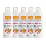 NATURAL HONEY gel de baño EssentialCare hidratante con aceite de almendras hidratación y cuidado botella 675 ml x 5 uds.