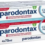 Parodontax Complete Protection Original, Pasta de Dientes con Flúor de Uso Diario, Ayuda a Detener y Prevenir el Sangrado de Encías, Pack 4 Uds x75 ml