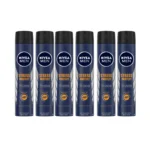 Nivea Desodorante Spray 200 ml. Men Stress Protect【Pack de 6 x 200ml】*
