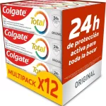 Colgate Total Original – Pack 12x75ml | Protección Antibacteriana 24H con Doble Zinc