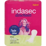 Indasec Discreet Mini – Pack Ahorro 8 Bolsas x 20 uds| Comodidad y Protección para Incontinencia