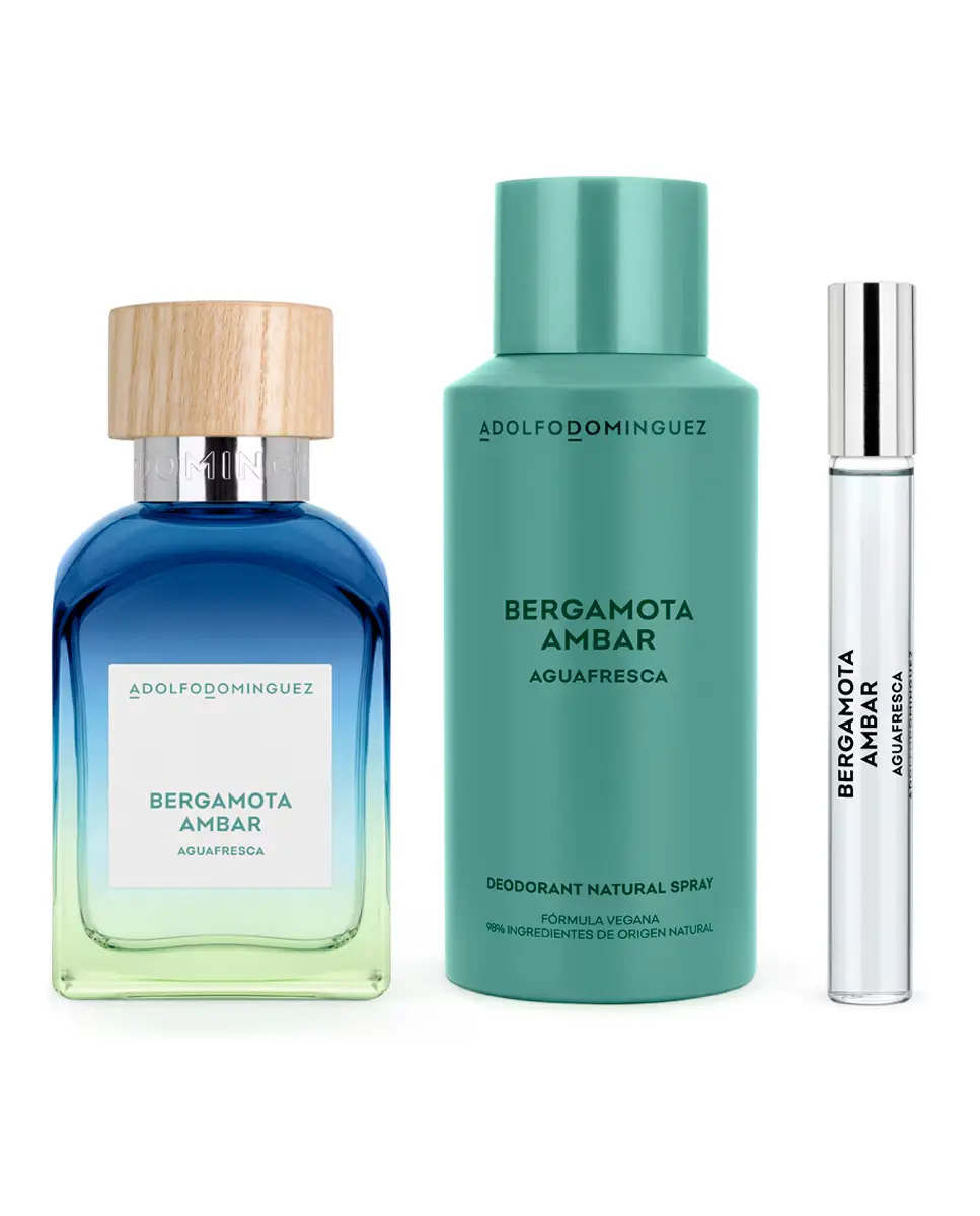 www-001013521355639-01 ADOLFO DOMINGUEZ Estuche Agua Fresca Bergamota Ambar 1UD Eau de Toilette para Hombre - Imagen 1