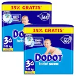 Dodot Pañales Bebé Seco Extra T3+ (7-11 Kg) 132 uds