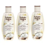 TULIPAN NEGRO Coco Pure White Aceite Corporal perfumado para mujer 200 ml x 3 unidades Total 600 ml