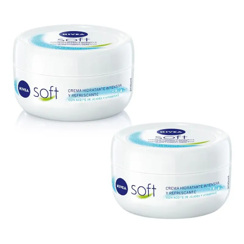 NIVEA Soft 375 ML Cara Cuerpo Y Manos Crema hidratante intensiva