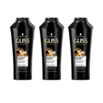 Gliss Ultimate Repair Champú Pacl de 3 x 400ml【ROUA】